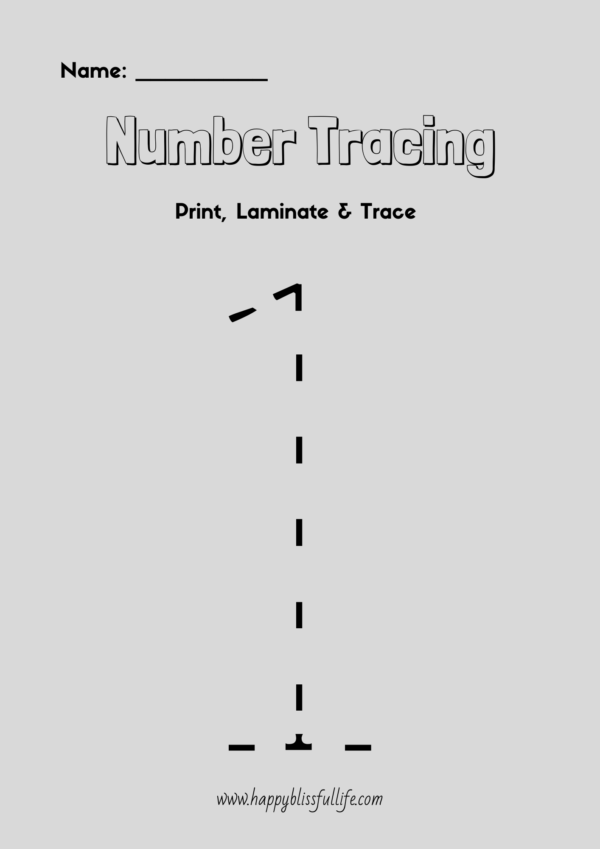 20 Printable Trace the Number workbook - Image 4