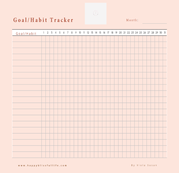 Printable & Fillable Habit/Goal Tracker - Image 3